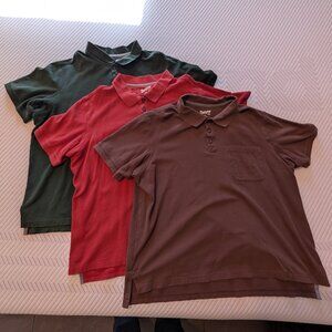 Lot of 3: Duluth Trading Co No-Polo Short Sleeve Men's Shirts